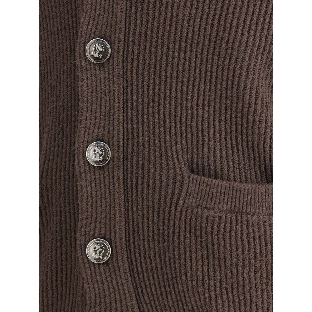 Brunello Cucinelli Ribbed Cardigan BR-MNI708606C2559-IT50 | L
