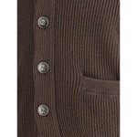 Brunello Cucinelli Ribbed Cardigan BR-MNI708606C2559-IT50 | L