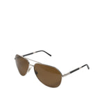 Dolce & Gabbana DG2073 Silver Steel Classic Pilot Brown Lens Sunglasses GLA1356