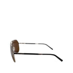 Dolce & Gabbana DG2073 Silver Steel Classic Pilot Brown Lens Sunglasses GLA1356
