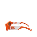 Dolce & Gabbana Orange Reborn To Live Oval Frame Logo Eyewear Sunglasses