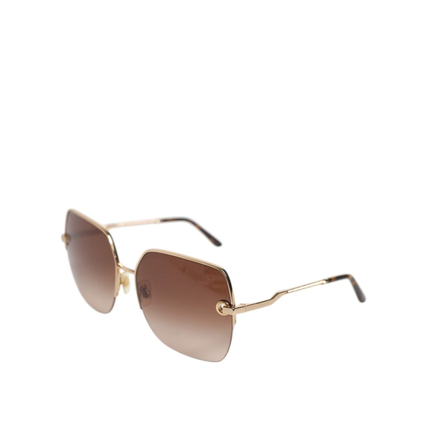Dolce & Gabbana Gold Brown Gradient Square DG2267 Eyewear Sunglasses