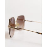 Dolce & Gabbana Gold Brown Gradient Square DG2267 Eyewear Sunglasses