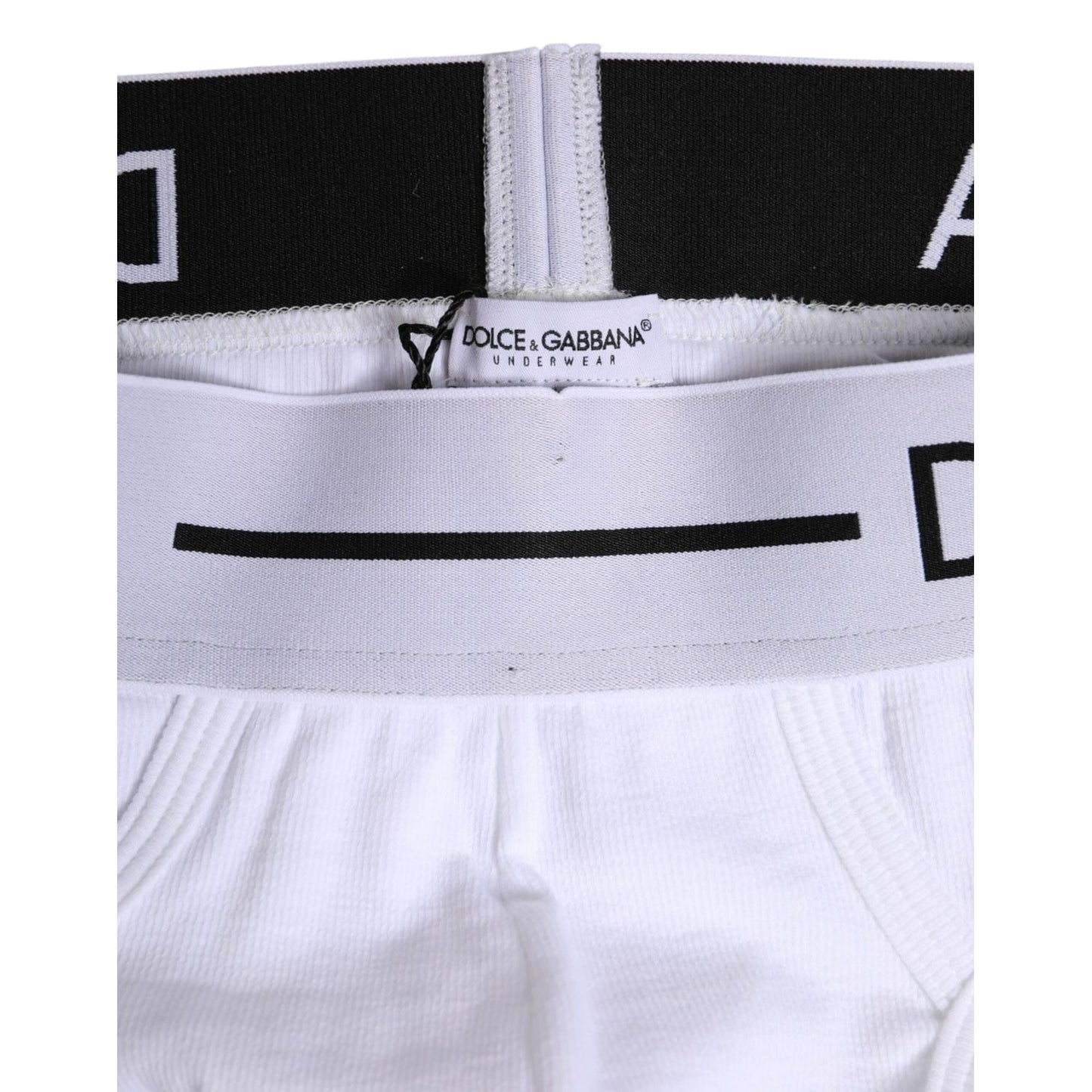 Dolce & Gabbana White Cotton Stretch Regular Brief Underwear