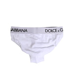 Dolce & Gabbana White Cotton Stretch Regular Brief Underwear