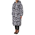 Dolce & Gabbana Black White DG Mania Hooded Long Coat Jacket JKT41490-40