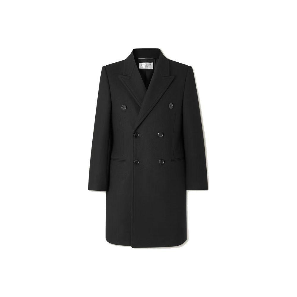 Saint Laurent Double-Breasted Wool Coat SA-8827864252628-48 | M