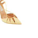 Aquazzura Aquazzurra Bellissima Woven Raffia Stiletto Sandals AQ-8845788315860-EU37/US7