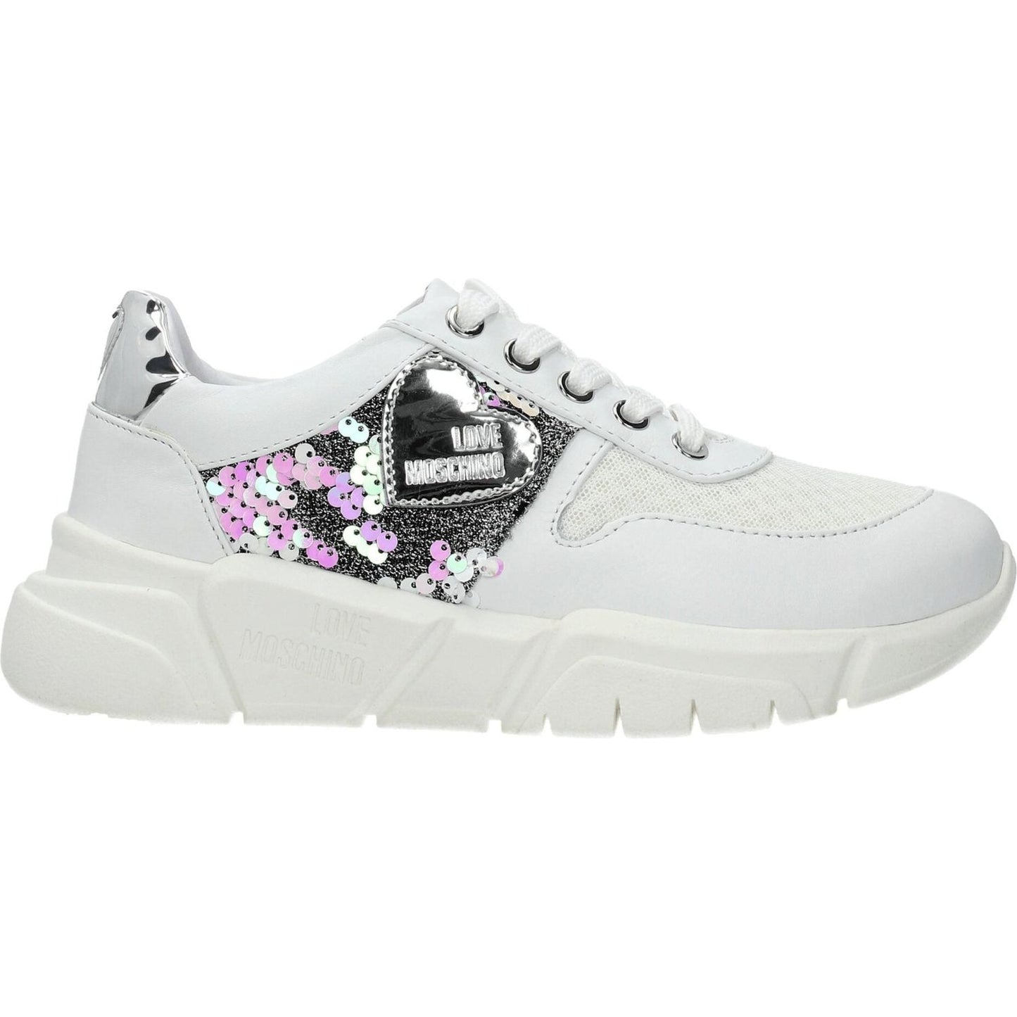 Love Moschino White Fabric Chunky Sneakers LO-8547142467849-EU38/US8