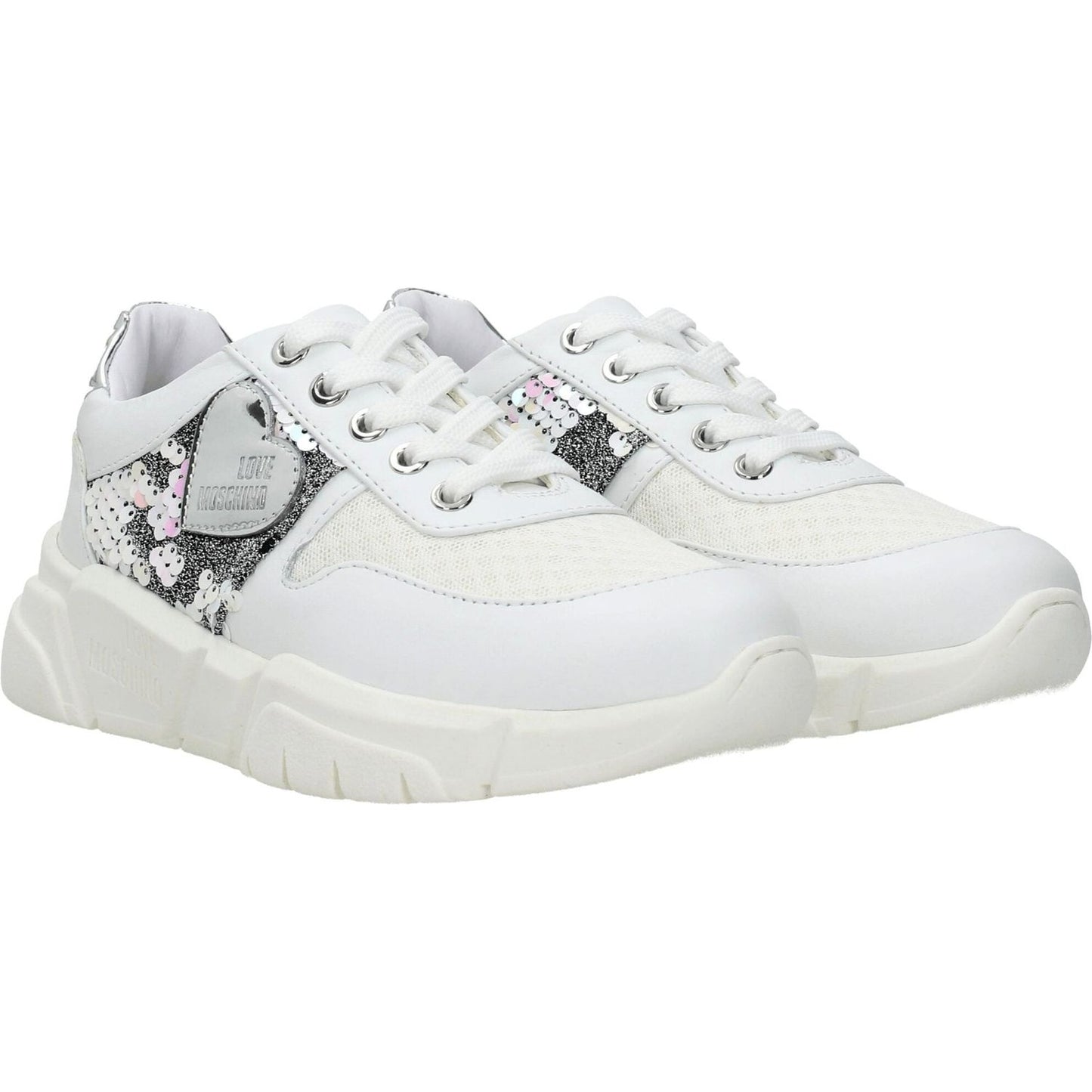 Love Moschino White Fabric Chunky Sneakers LO-8547142467849-EU38/US8