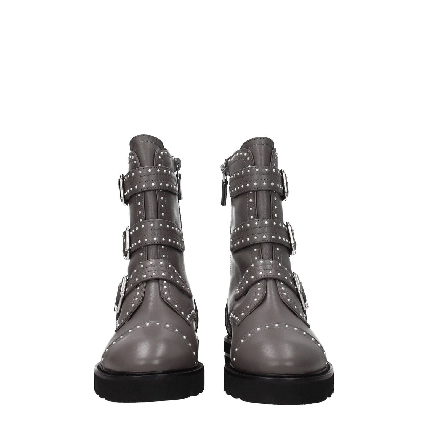 Stuart Weitzman Gray Leather Ankle Boots ST-8547168616713-EU37/US7