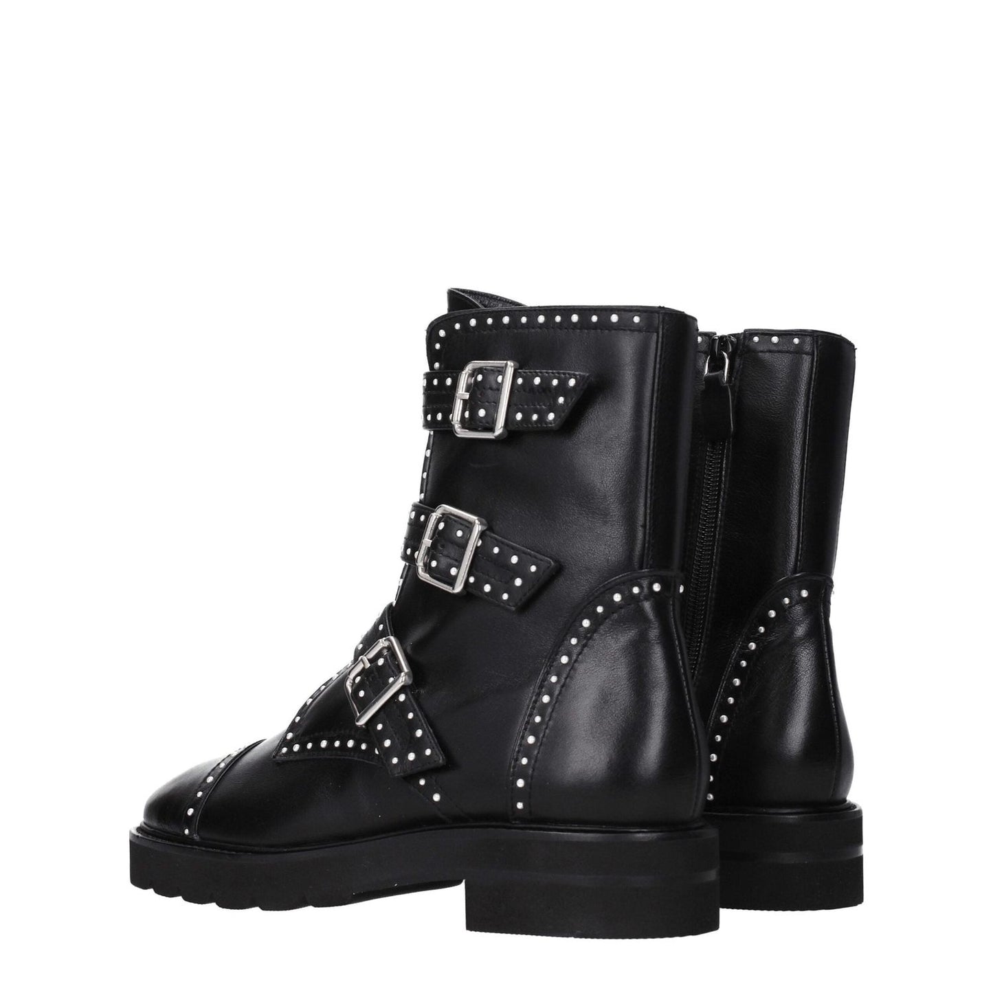 Stuart Weitzman Black Leather Ankle Boots ST-8547168649481-EU35/US5