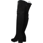 Stuart Weitzman Black Leather Over The Knee ST-8547230679305-EU35/US5