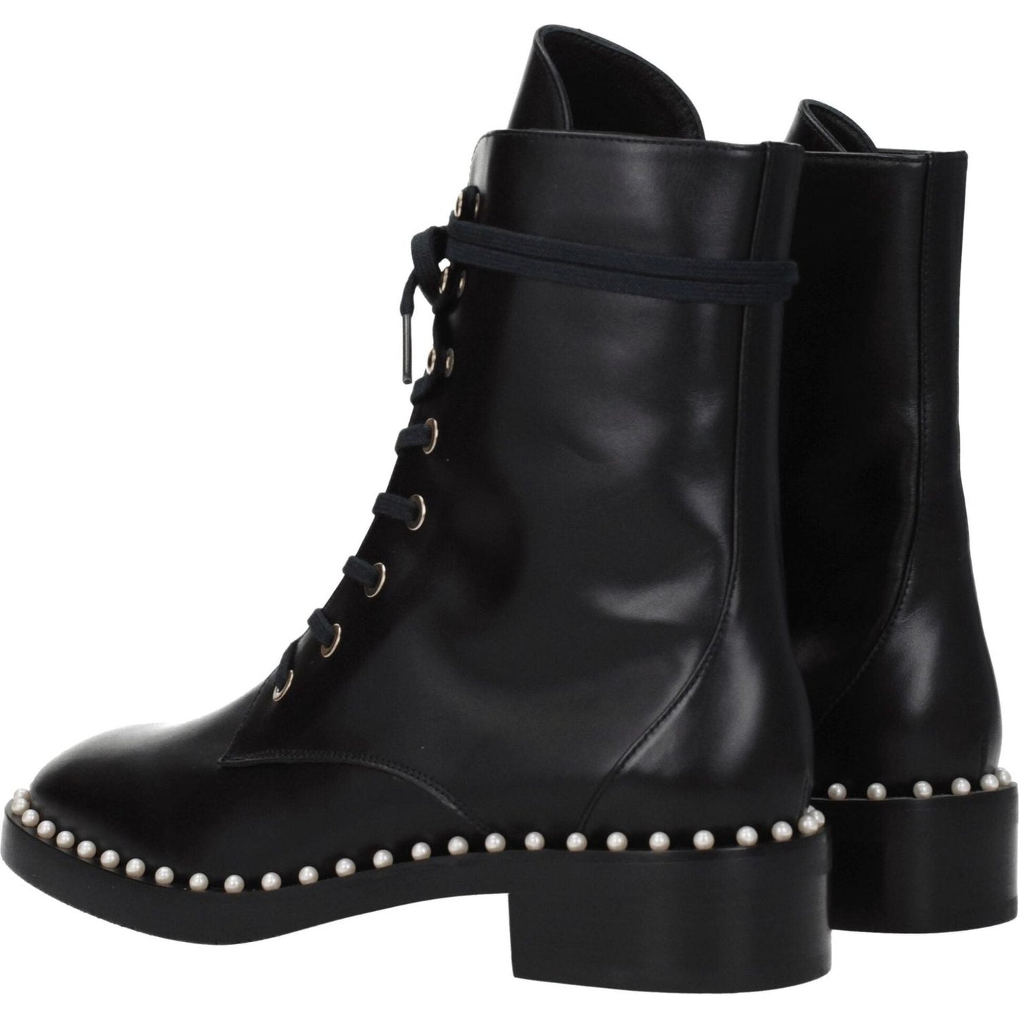 Stuart Weitzman Black Leather Ankle Boots ST-8547258106121-EU35/US5