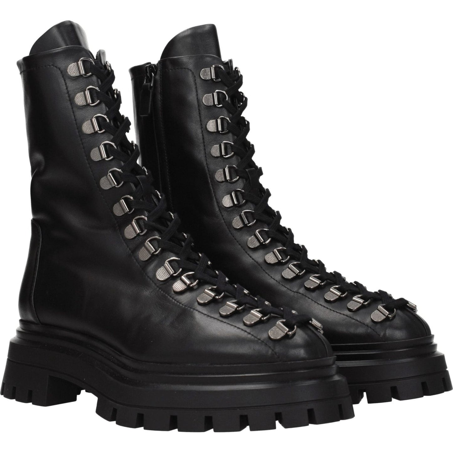 Stuart Weitzman Black Leather Ankle Boots ST-8547258138889-EU38.5/US8.5