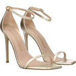 Stuart Weitzman Gold Leather Stiletto Heels Sandals ST-8547258466569-EU41/US11