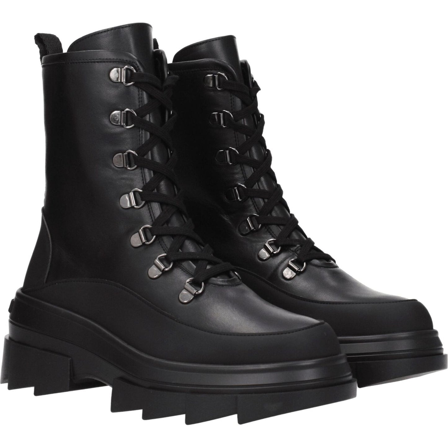 Stuart Weitzman Black Leather Ankle Boots ST-8547266691337-EU35/US5