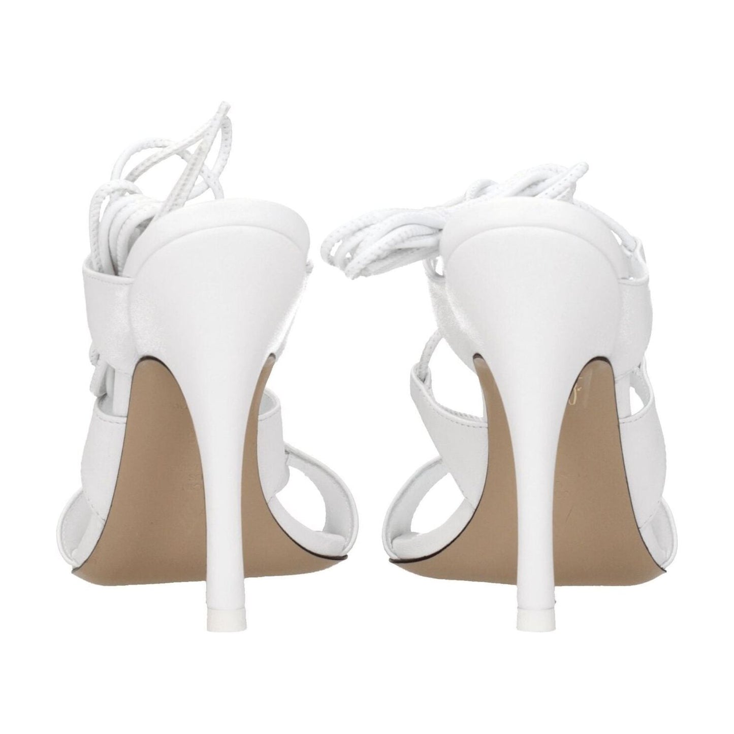 The Attico White Leather Stiletto Heels Sandals TH-8547287367945-EU38.5/US8.5