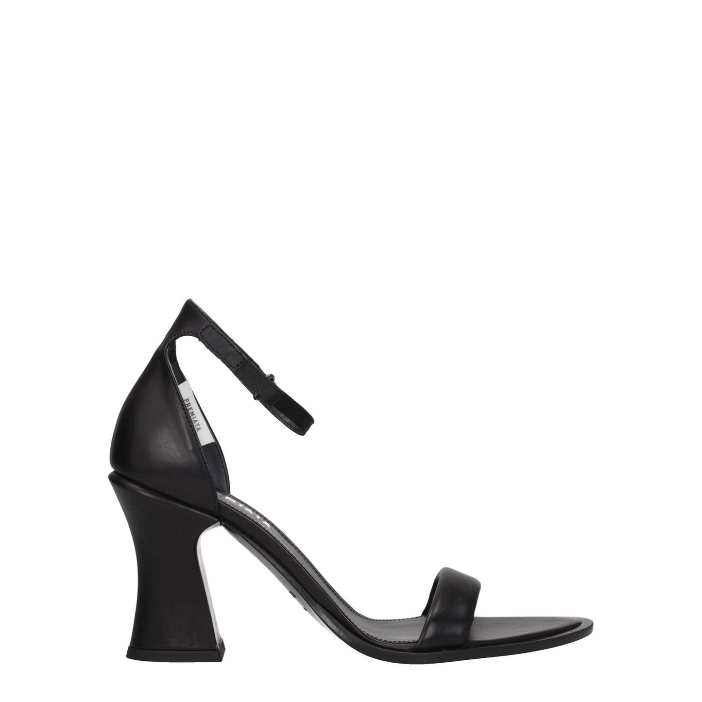 Premiata Black Leather Flat Sandals PR-8547355525385-EU40/US10