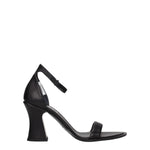 Premiata Black Leather Flat Sandals PR-8547355525385-EU40/US10