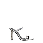 BY FAR Gray Leather Stiletto Heels Sandals BY-8547360932105-EU36/US6