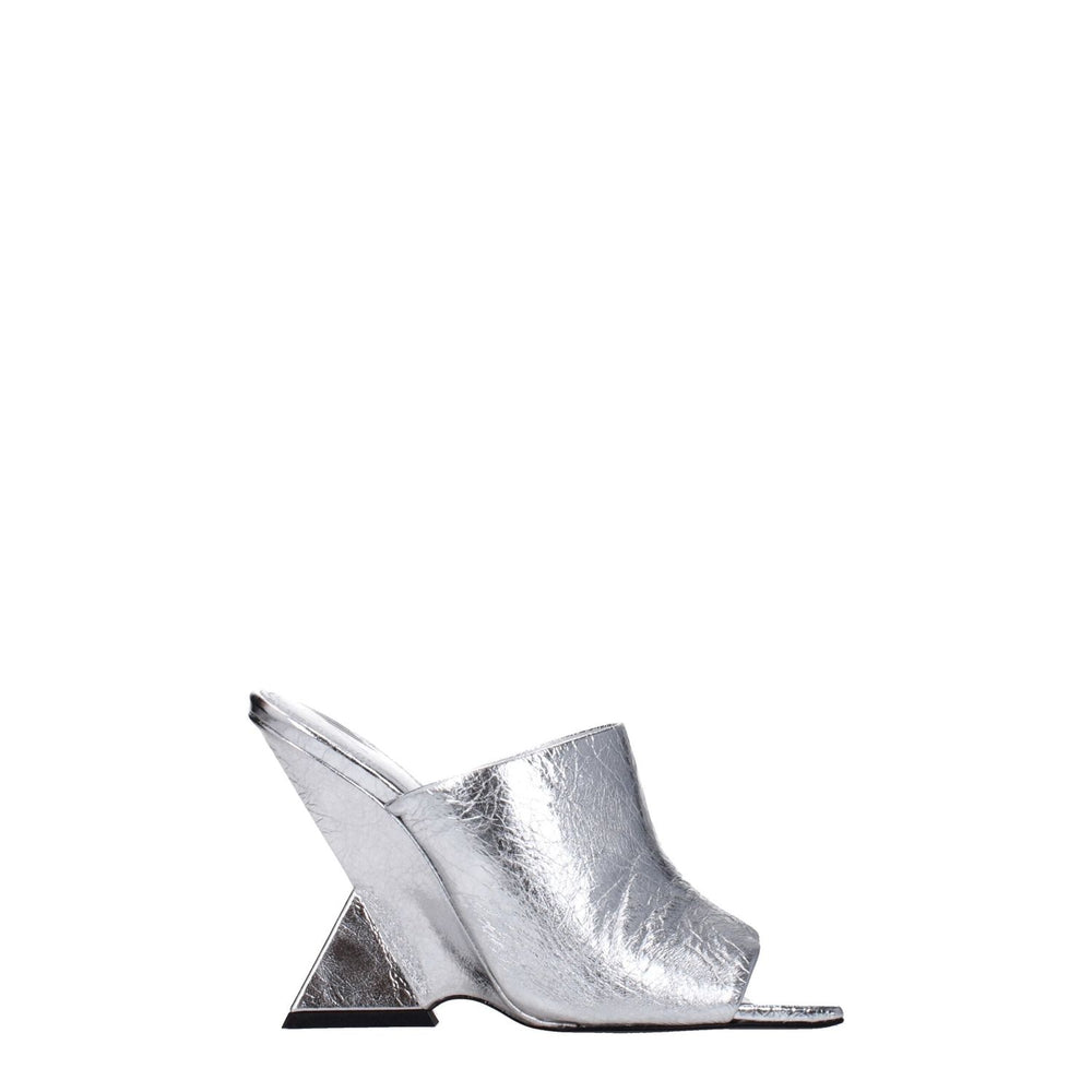 The Attico Gray Leather Platforms TH-8547455729929-EU36/US6