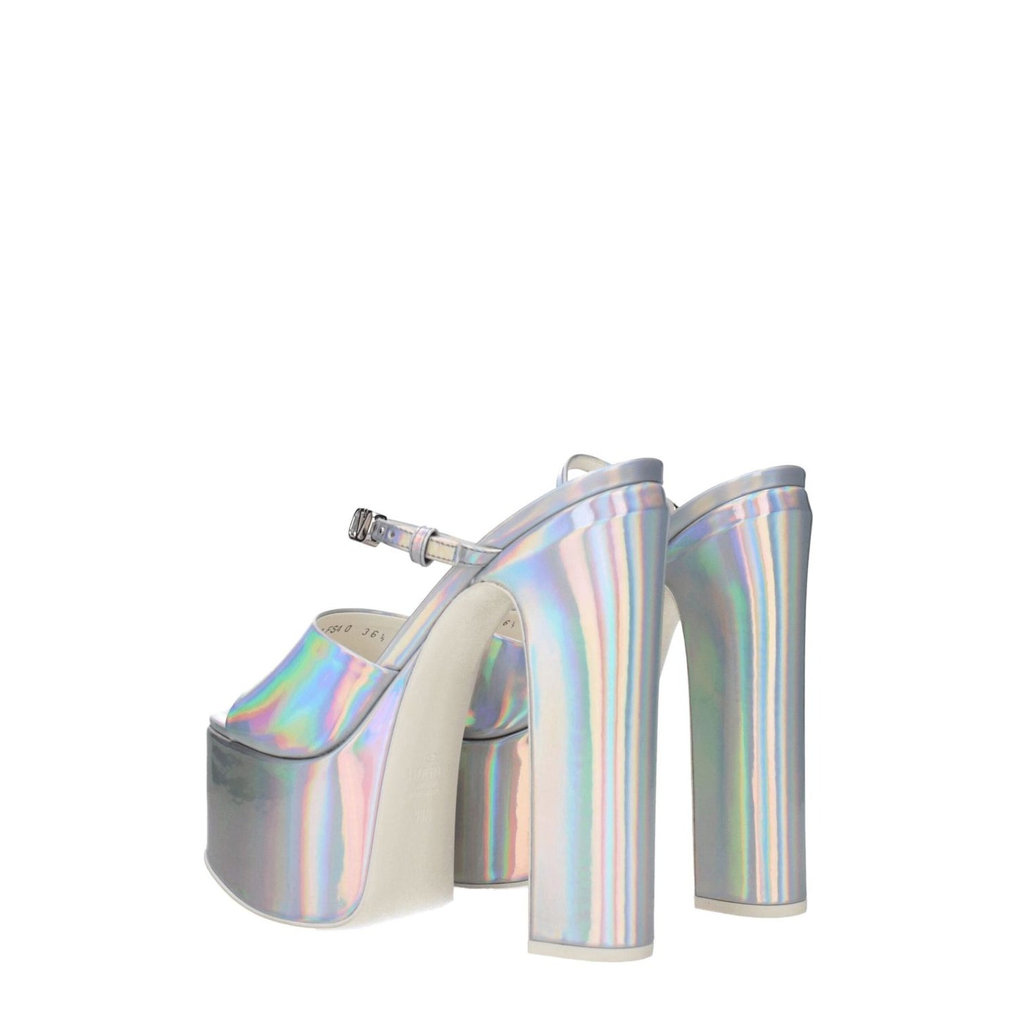 Valentino Garavani Gray Leather Platforms VA-8547461300489-EU38.5/US8.5