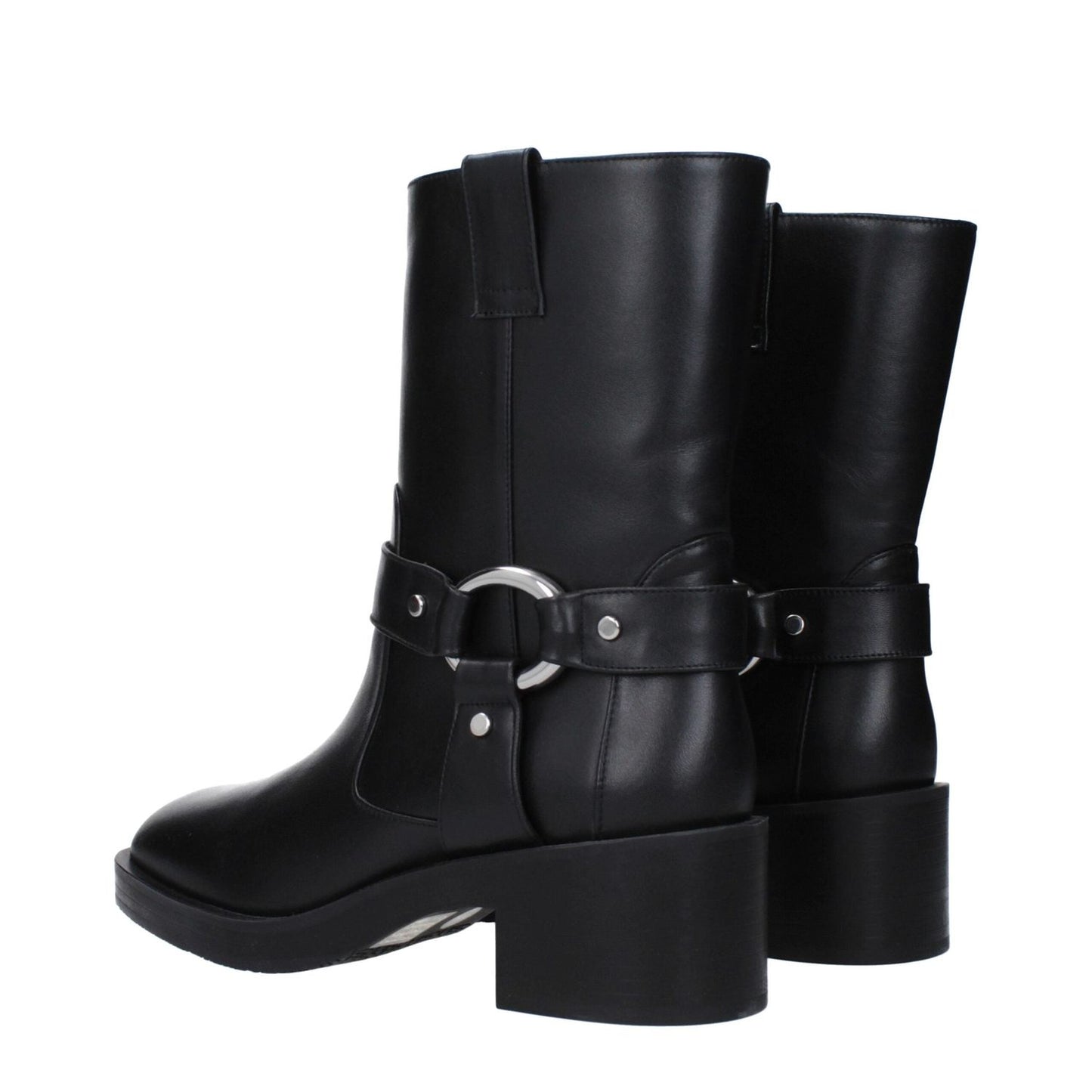 Stuart Weitzman Black Leather Ankle Boots ST-15039020335369-EU37.5/US7.5