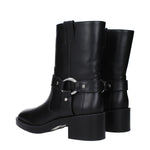 Stuart Weitzman Black Leather Ankle Boots ST-15039020335369-EU37.5/US7.5