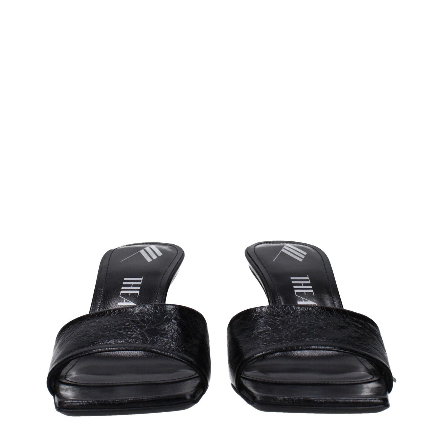 The Attico Black Leather Flat Sandals TH-15065389170953-EU36/US6