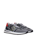 Philippe Model Gray Fabric Sneakers PH-15086930166025-EU40/US7