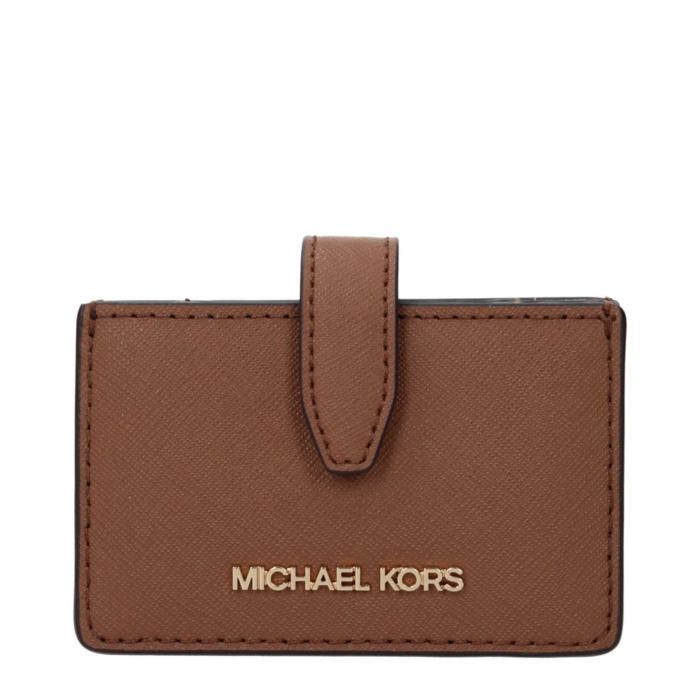 Michael Kors Brown Leather Cardholders MI15138578628873BT