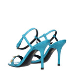Versace Blue Leather Stiletto Heels Sandals VE-15161676792073-EU36/US6