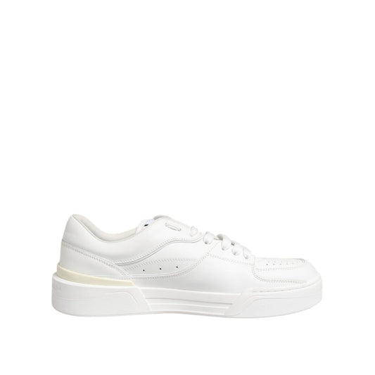 Dolce & Gabbana White Miami Leather Low Top Sneakers Shoes