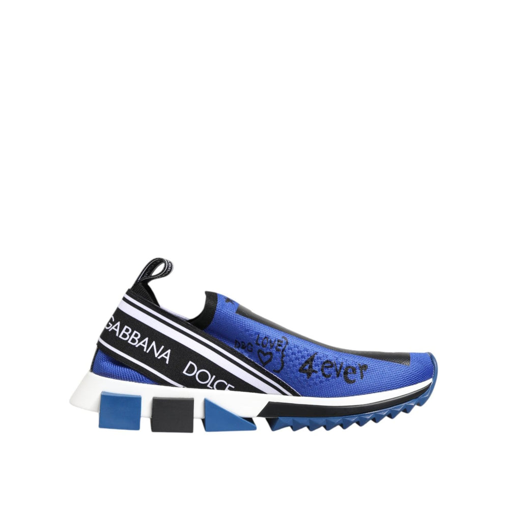 Dolce & Gabbana Blue Sorrento Low Top Sneakers Shoes MV7771-39.5