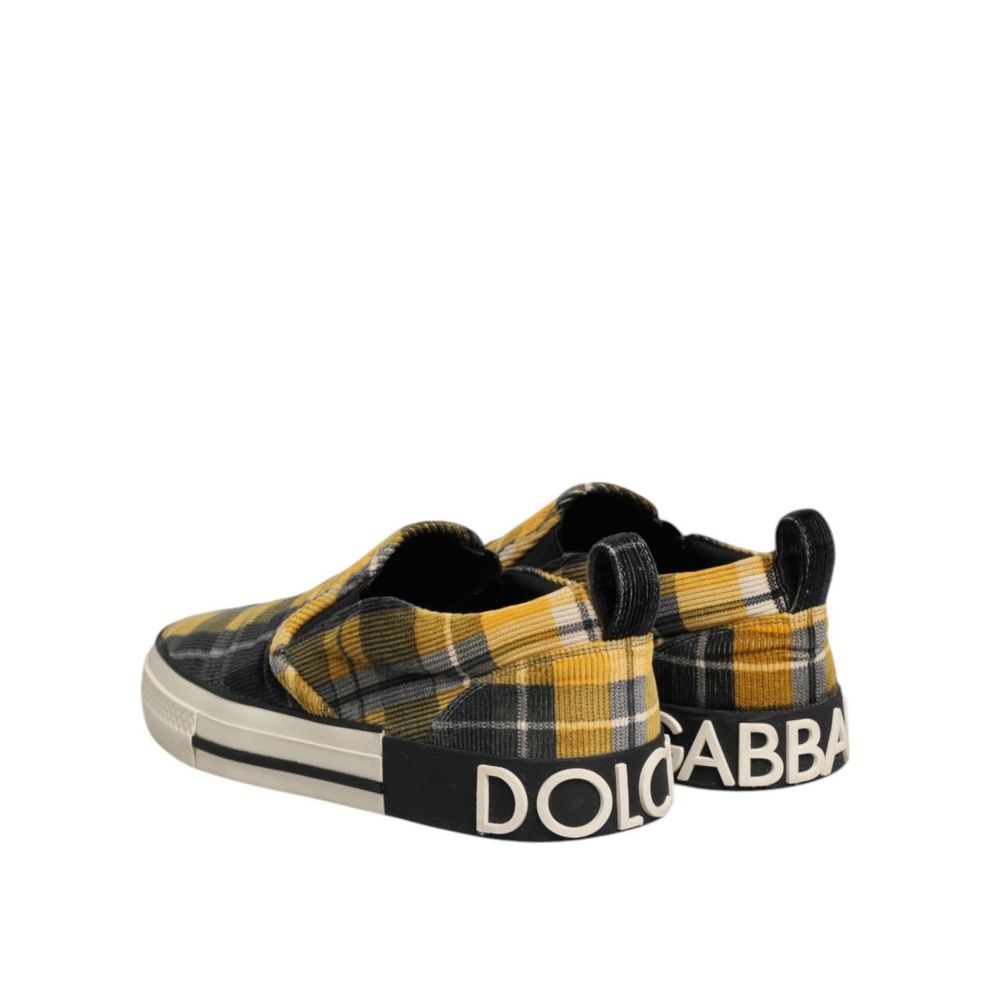 Dolce & Gabbana Multicolor Portofino Tartan Check Sneakers Shoes MV7825-40