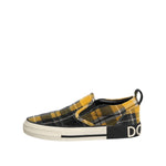 Dolce & Gabbana Multicolor Portofino Tartan Check Sneakers Shoes MV7825-40