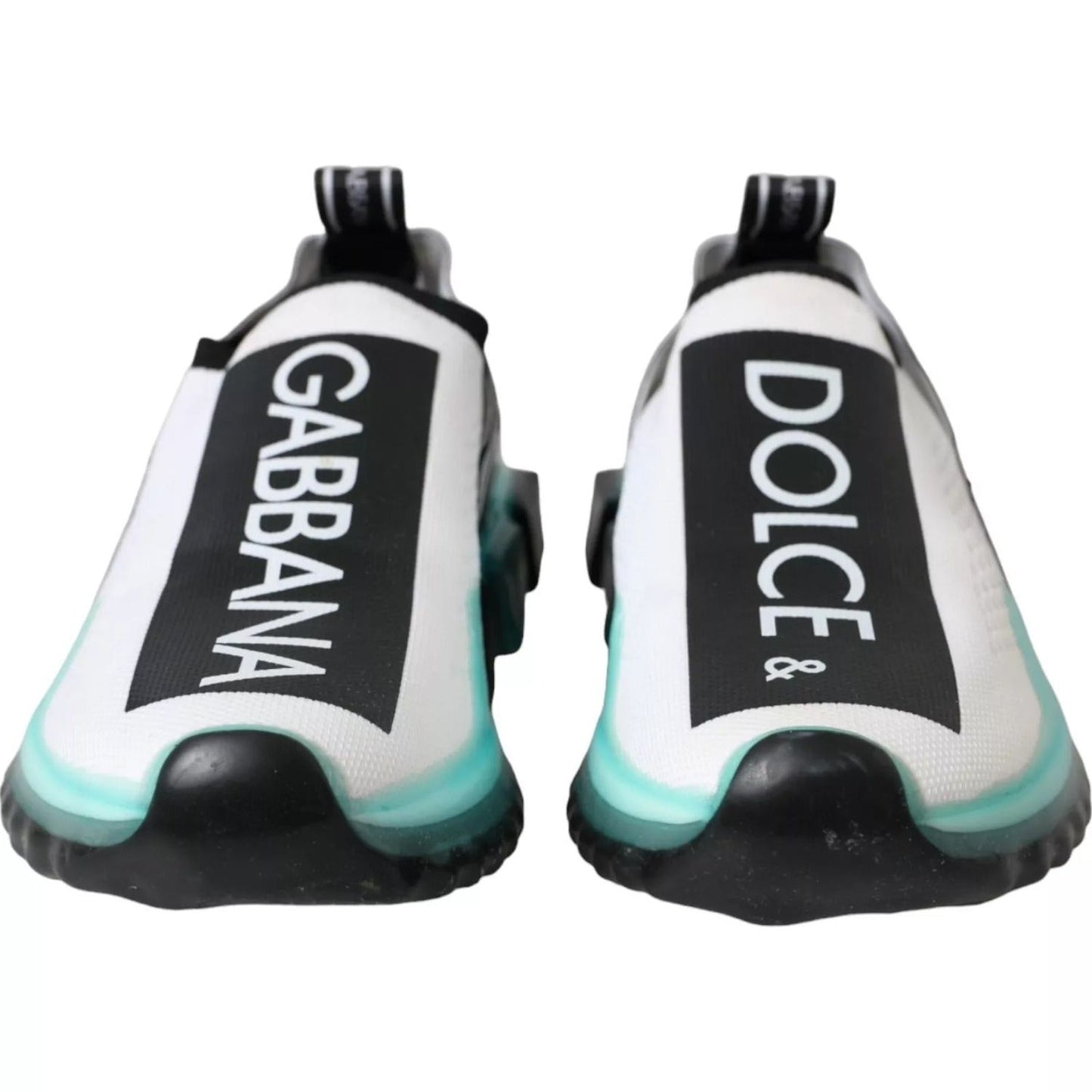 Dolce & Gabbana Black White Blue Slip On Sorrento Sneakers MV4420-40.5