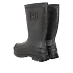 Dolce & Gabbana Metallic Gray Pull On Rain Boots Shoes MV7813-45