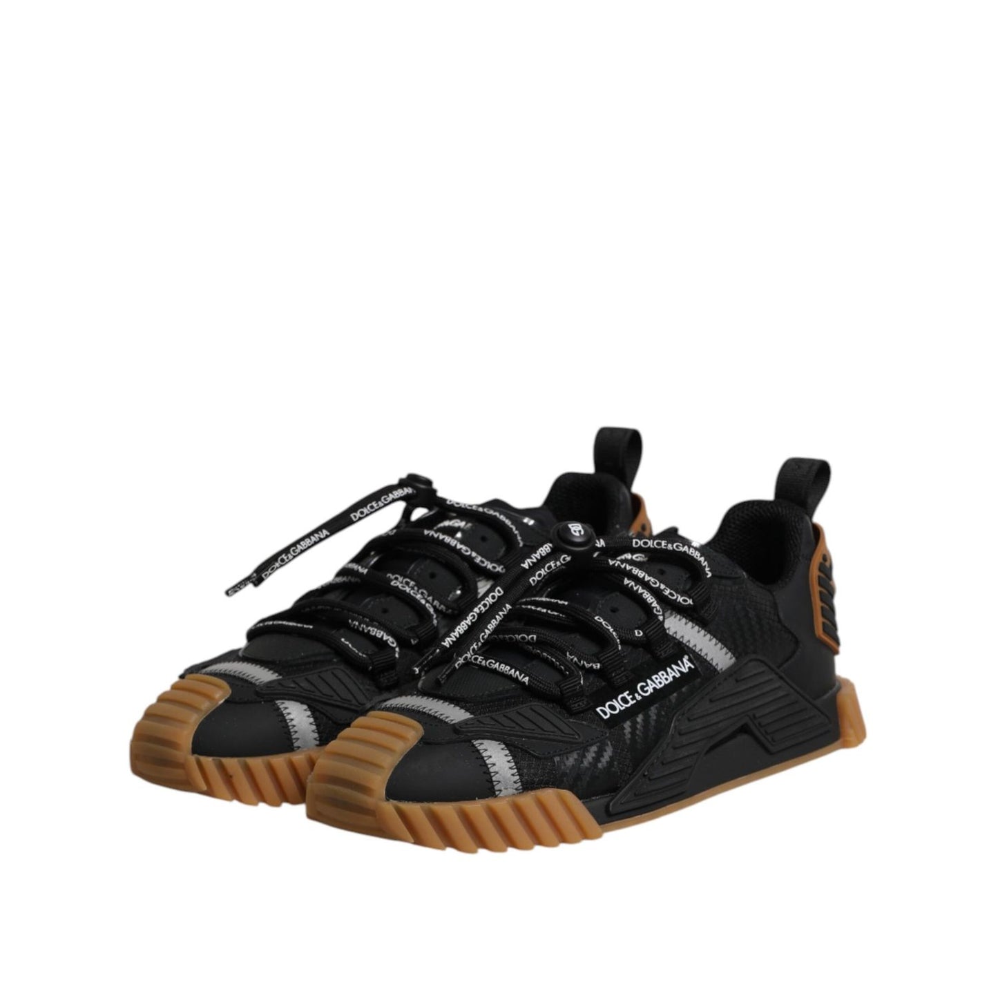 Dolce & Gabbana Black NS1 Lace Up Low Top Men Sneakers Shoes MV7871-45