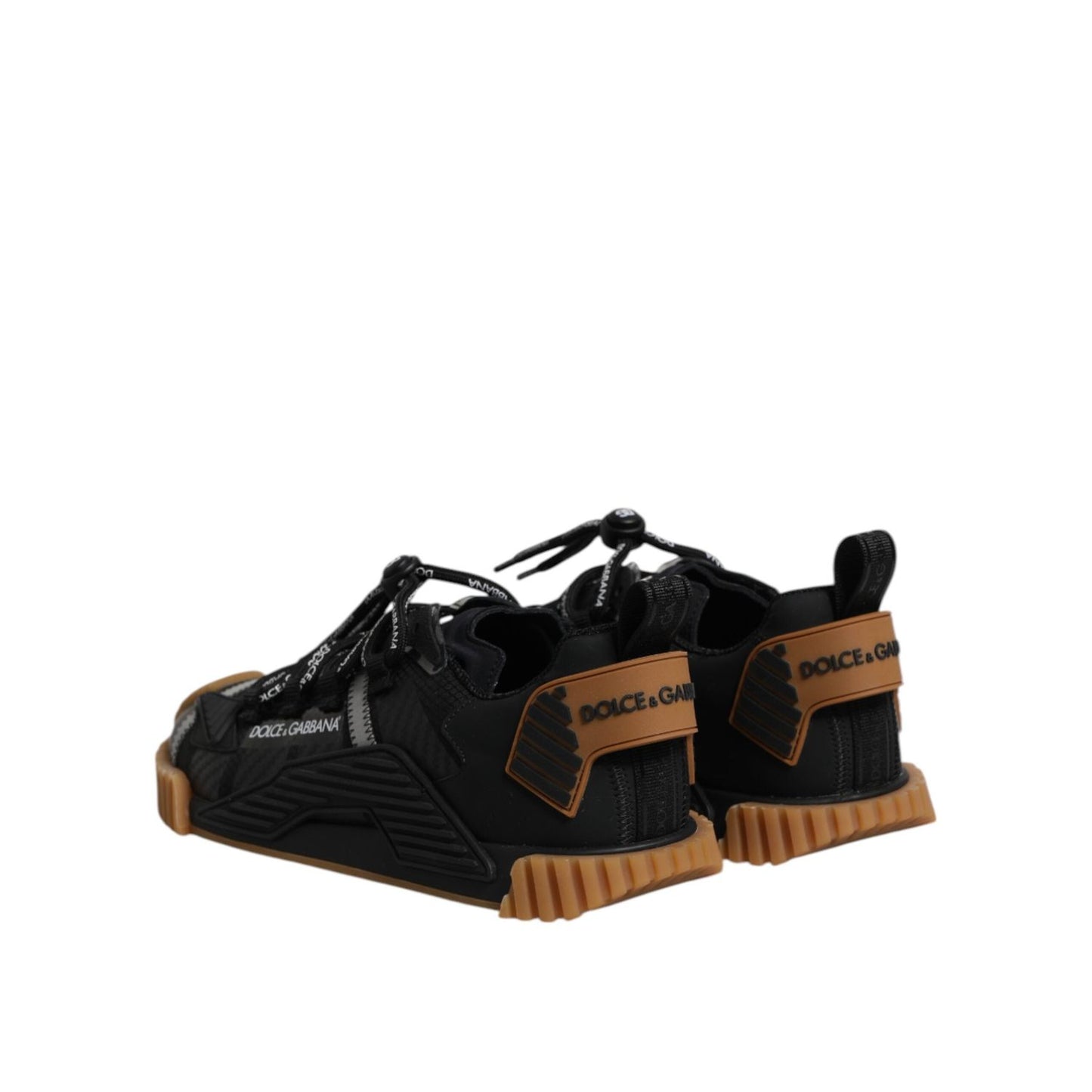 Dolce & Gabbana Black NS1 Lace Up Low Top Men Sneakers Shoes MV7871-45