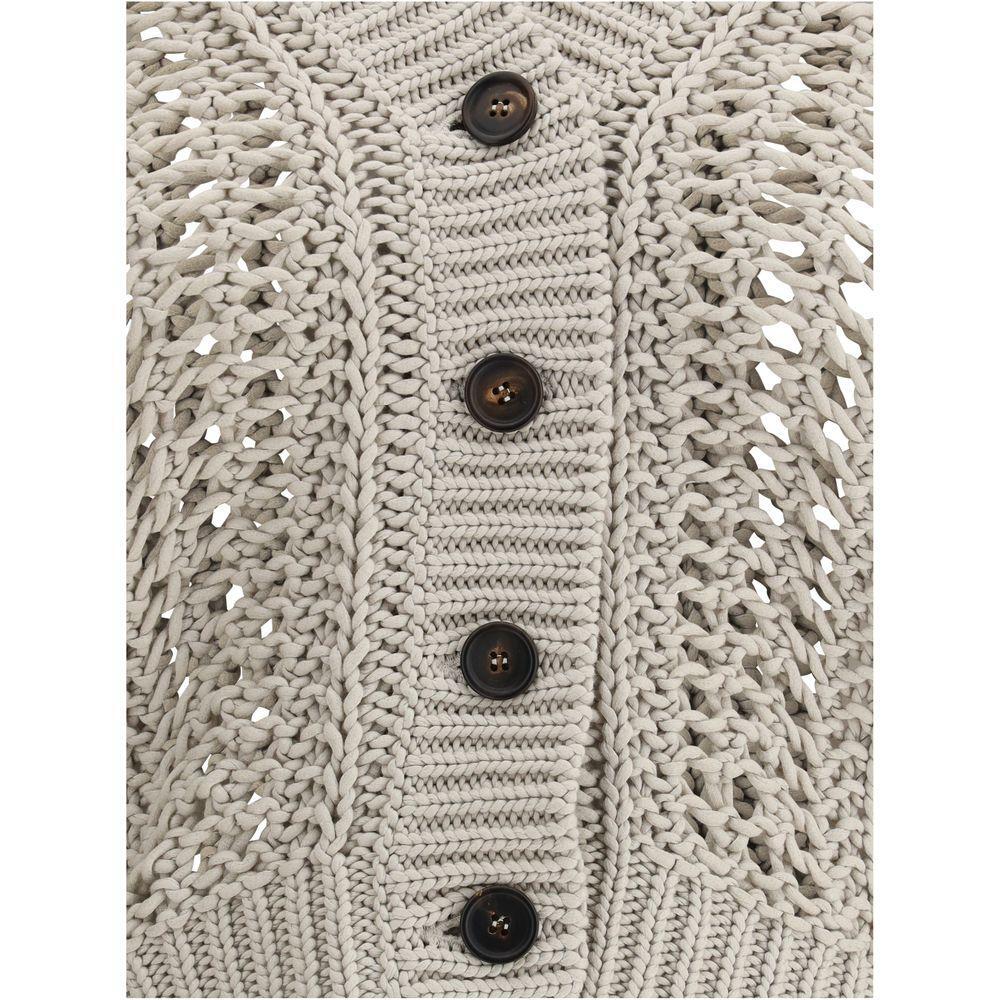 Brunello Cucinelli Cardigan in perforated knit BR-M8E389106C9593-M