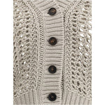 Brunello Cucinelli Cardigan in perforated knit BR-M8E389106C9593-M