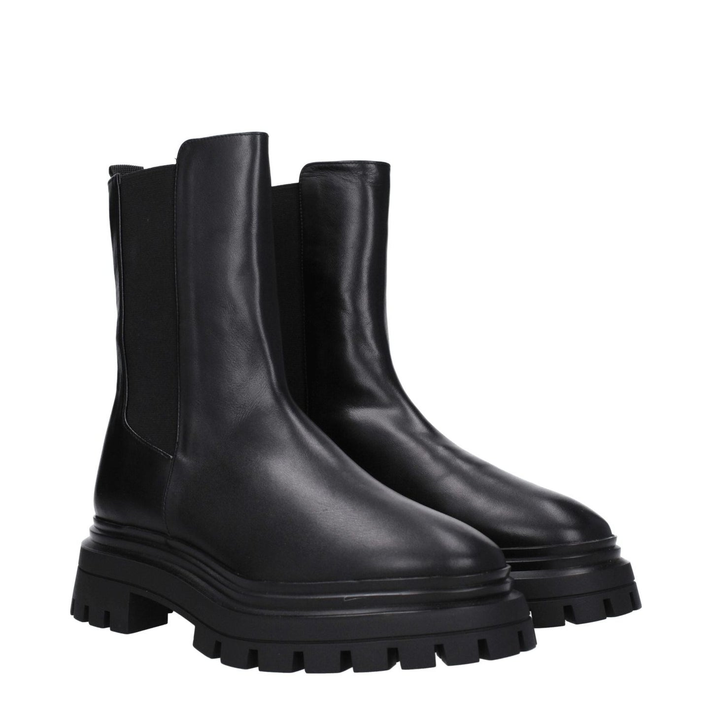 Stuart Weitzman Black Leather Ankle Boots ST-8547447865609-EU39/US9