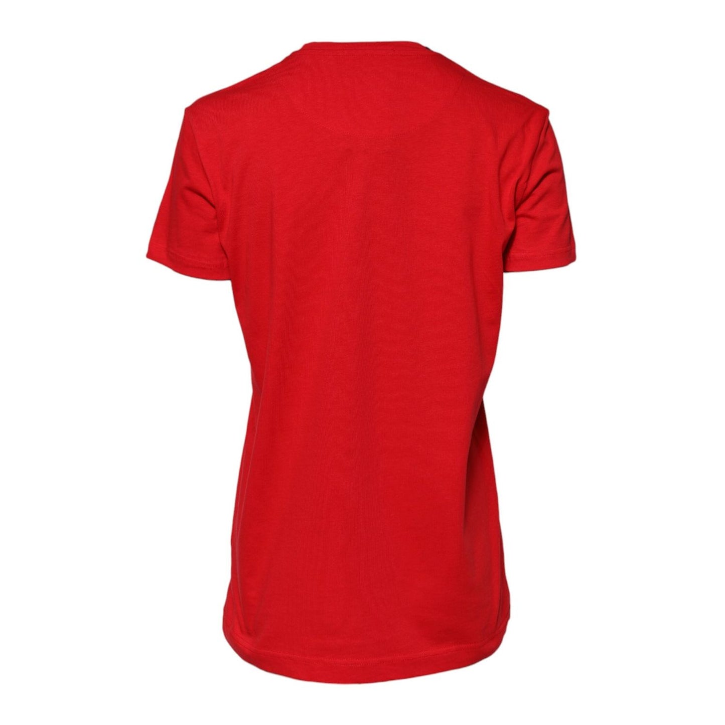 Dolce & Gabbana Red Cotton Crew Neck Short Sleeves T-shirt TSH90714-44