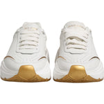 Dolce & Gabbana White Gold DAYMASTER Leather Sneakers Shoes LA12742-37.5