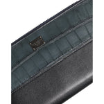 Dolce & Gabbana Black Blue Exotic Leather Men Continental Clutch Wallet BAG4688