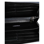 Dolce & Gabbana Black Blue Exotic Leather Men Continental Clutch Wallet BAG4688