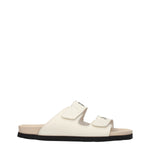 Palm Angels Beige Leather Slippers Sandals PA-8547288940809-EU40/US7