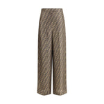 Fendi Monogram pattern silk Pants FE-FR6606A8G3F118W-IT38 | S
